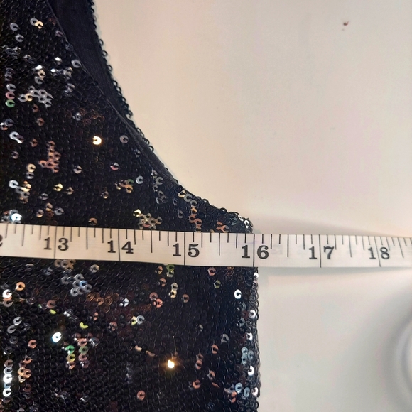 NEW  Call of Eden black and silver Sequin Slip Dress size S - Picture 10 of 11